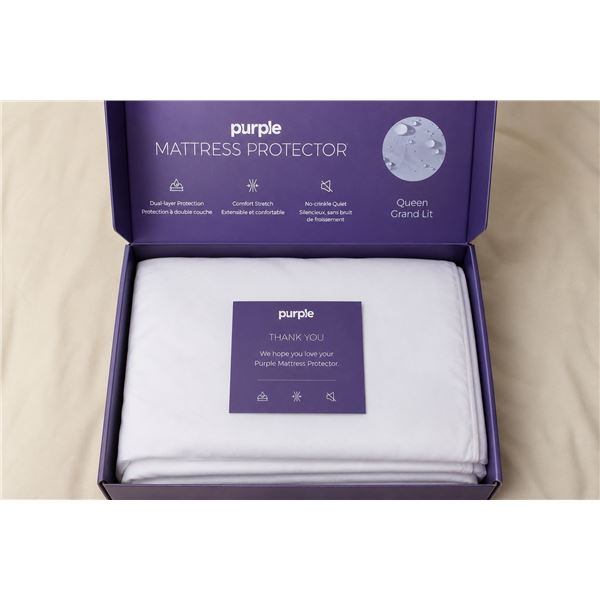 Purple Mattress Protector - White