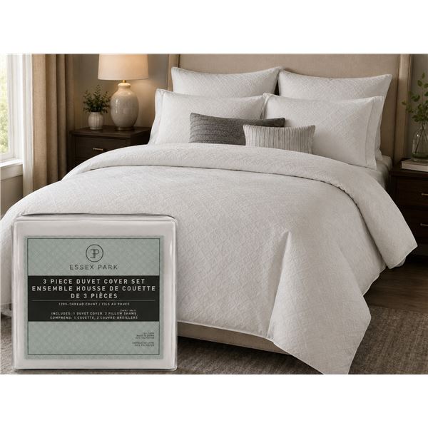 Essex Park 3-Piece Duvet Cover Set - White