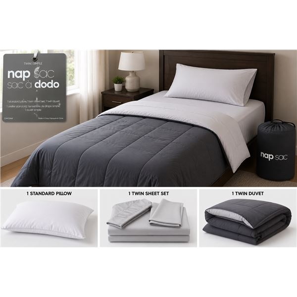 Nap Sac 3-Piece Sleep Set - Charcoal Grey