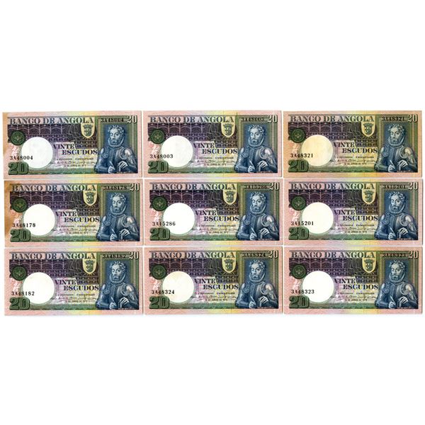 Angola. Banco de Angola, 1973, Issued Banknote Group