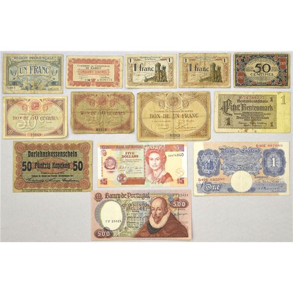 European Assortment of Issued Banknotes, 1919 to 2005