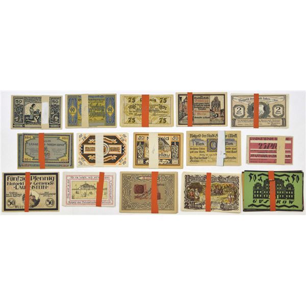 Germany. German Municipal Notgeld Collection, ca.1920 to 1922, all in small sets.