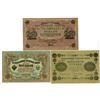 Image 1 : Russia. Russian Trio of Banknotes, 1905 (1909-12) to 1918.