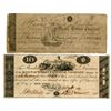 Image 1 : New York Obsolete Banknote Pair, 1808 and 1814.