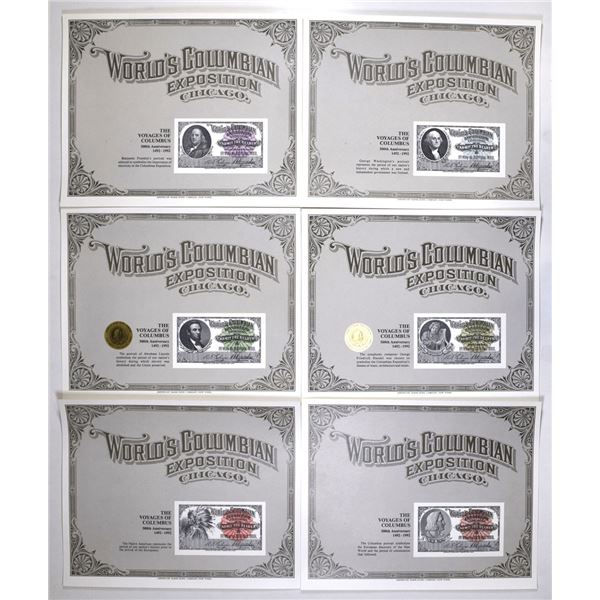 IL. World's Columbian Exposition, ABNC Souvenir Card Centennial Reprints, 1992