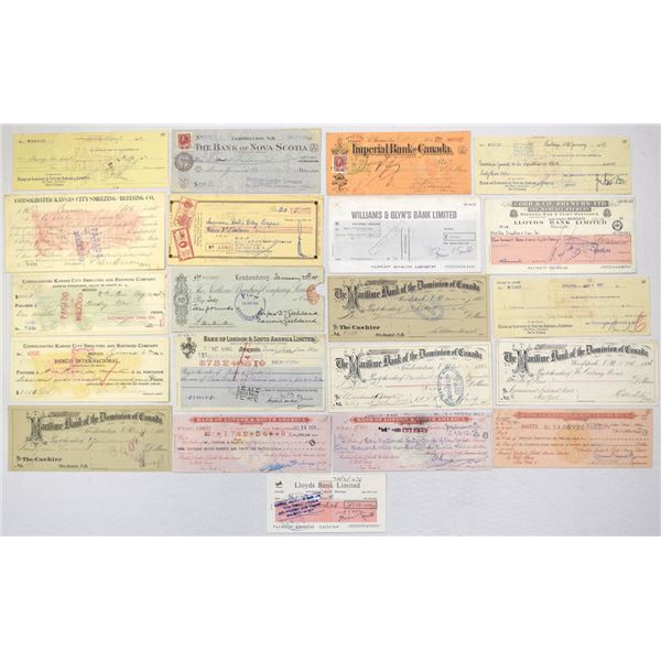 Canada, Europe & South America Check Collection, 1880s to 1960s.