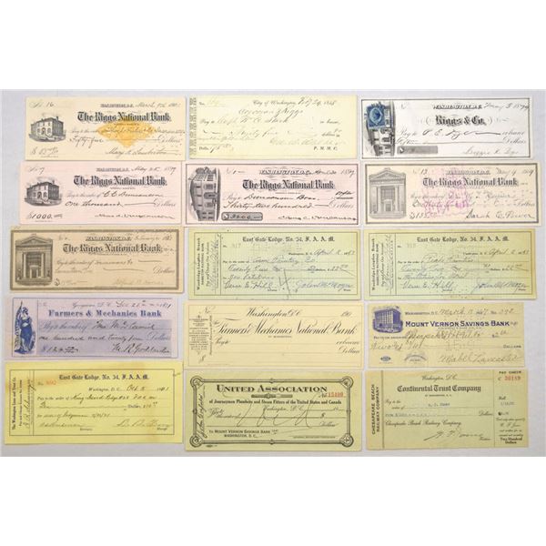 Washington, D.C. Banking & Financial Checks Collection, 1848 to 1922.