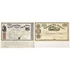 Image 1 : IL., First National Bank of Chicago, 1863; and, NJ., Hackettstown Bank, 1864, Stock Certificate Pair