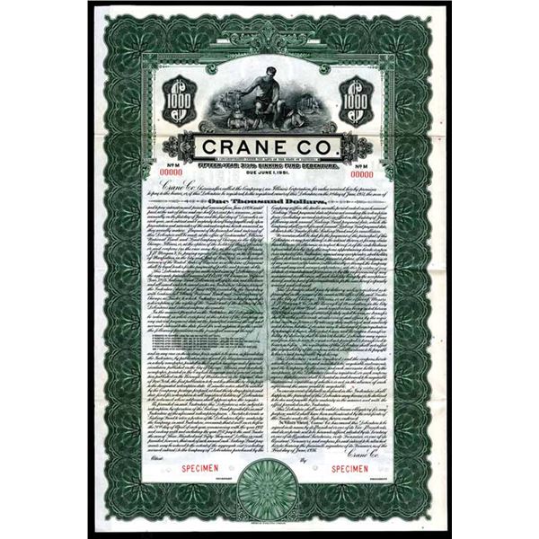 IL. Crane Co., 1936, Specimen Bond