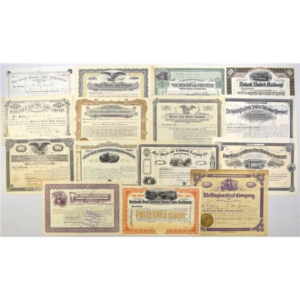 Coal, Railway & Electric Light Company Stock Certificate Collection, 1888 to 1927