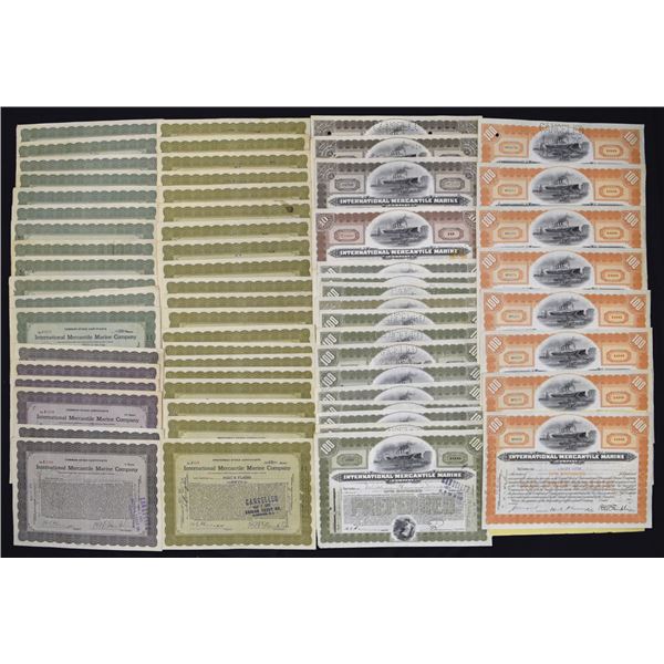 NY. International Mercantile Marine Co., 1915 to 1937, I/C Stock Certificates