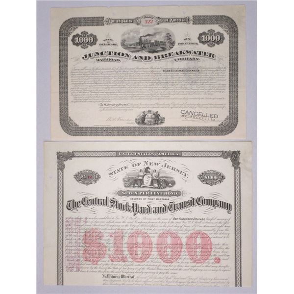 DE & NJ. Central Stock Yard and Transit Co.; and, Junction and Breakwater Railroad, 1873 and 1879, I