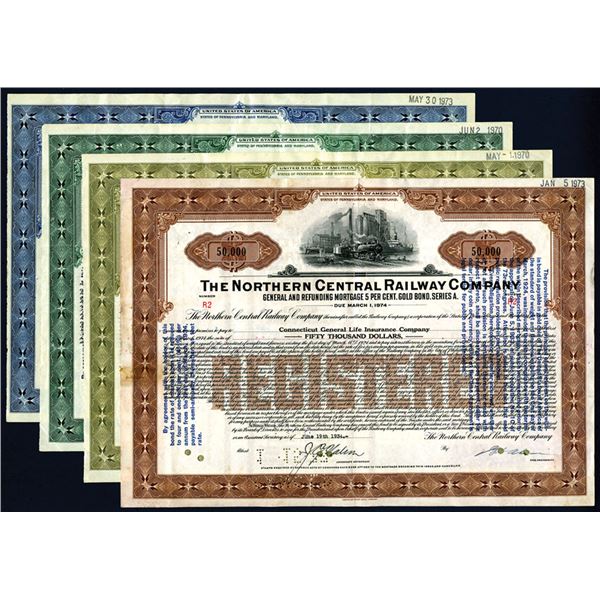 Northern Central Railway Co., 1934, 1970, 1970, and 1972 bond group.
