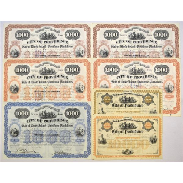 RI. City of Providence, ND (1880-1890s) to 1897, Remainder and Cancelled Bonds