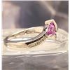 Image 5 : Pink Sapphire and Diamond Chevron Contour Ring