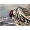 Image 2 : Celtic-Style Ruby Cabochon Sterling Silver Ring