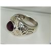 Image 8 : Celtic-Style Ruby Cabochon Sterling Silver Ring