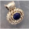 Image 1 : Bold Sterling Silver & Lapis Lazuli Slide Pendant