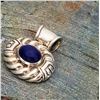Image 2 : Bold Sterling Silver & Lapis Lazuli Slide Pendant