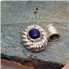 Image 4 : Bold Sterling Silver & Lapis Lazuli Slide Pendant