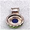 Image 7 : Bold Sterling Silver & Lapis Lazuli Slide Pendant