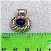 Image 8 : Bold Sterling Silver & Lapis Lazuli Slide Pendant
