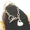 Image 3 : Rolo Link Toggle Bracelet w/ Dangling Heart Tag