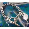 Image 5 : Rolo Link Toggle Bracelet w/ Dangling Heart Tag