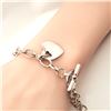Image 6 : Rolo Link Toggle Bracelet w/ Dangling Heart Tag