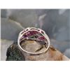 Image 6 : Square-cut Ruby and Round Diamond Infinity Ring