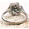 Image 6 : Emerald Cluster Ring with Diamond Swirl Halo