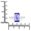 Image 6 : Elongated Genuine Tanzanite & Lab Diamond Ring .925