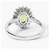 Image 5 : Natural Peridot and Lab-Grown Diamond Halo Ring