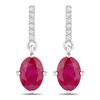 Image 1 : 14KW Ruby Diamond Dangle Earrings