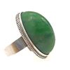 Image 2 : Soviet-Era Russian Hallmark Sterling Nephrite Ring