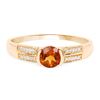 Image 2 : Madeira Citrine & Diamond Solitaire - Stacker Ring