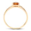 Image 3 : Madeira Citrine & Diamond Solitaire - Stacker Ring