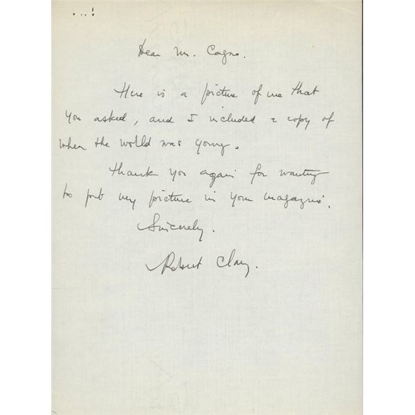 Hogan's Heroes Robert Clary signed letter