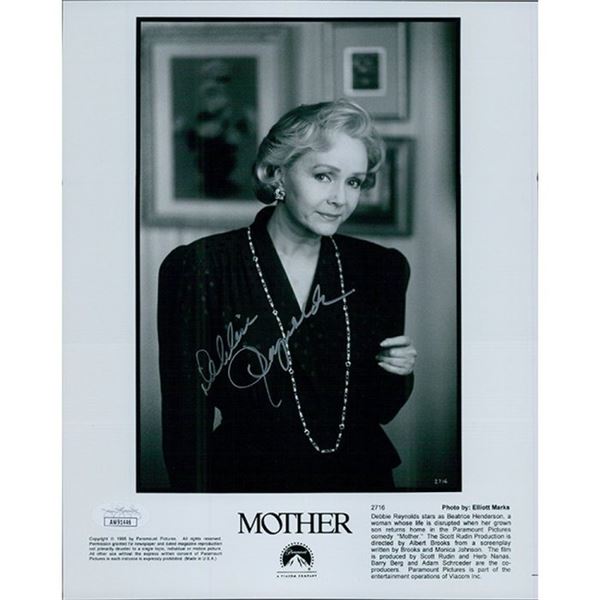 Mother Actress Debbie Reynolds signed promo photo. JSA Authenticated