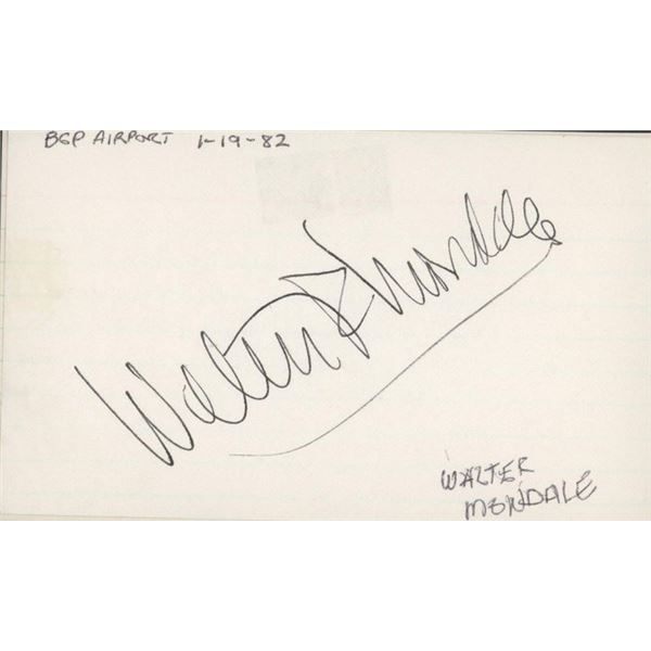 Vice President Walter Mondale signature