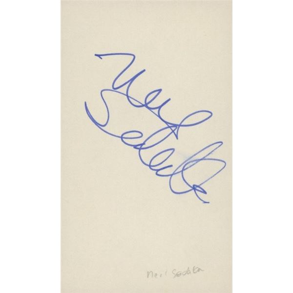 Singer Neil Sedaka signature cut