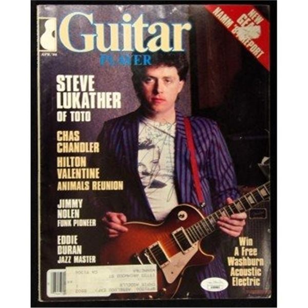 TOTO Guitarist Steve Lukather Signed Guitar Player Magazine JSA Authenticated