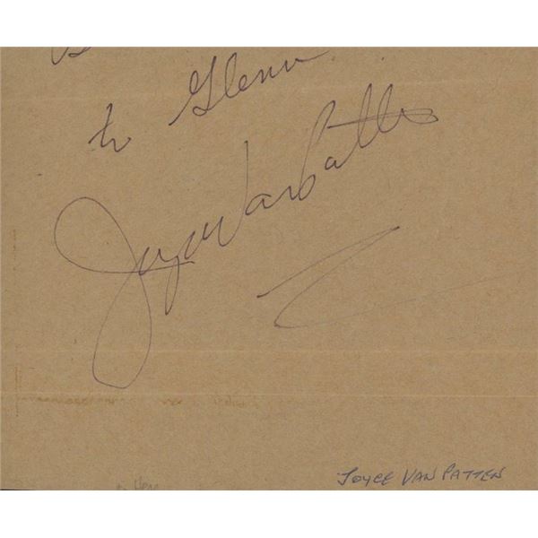 The Bad News Bears Joyce Van Patten signature cut