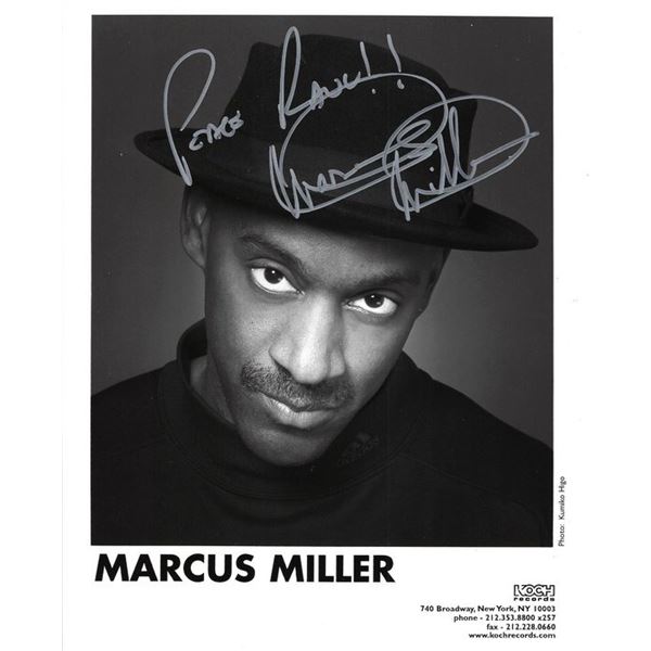 Musician Marcus Miller signed photo