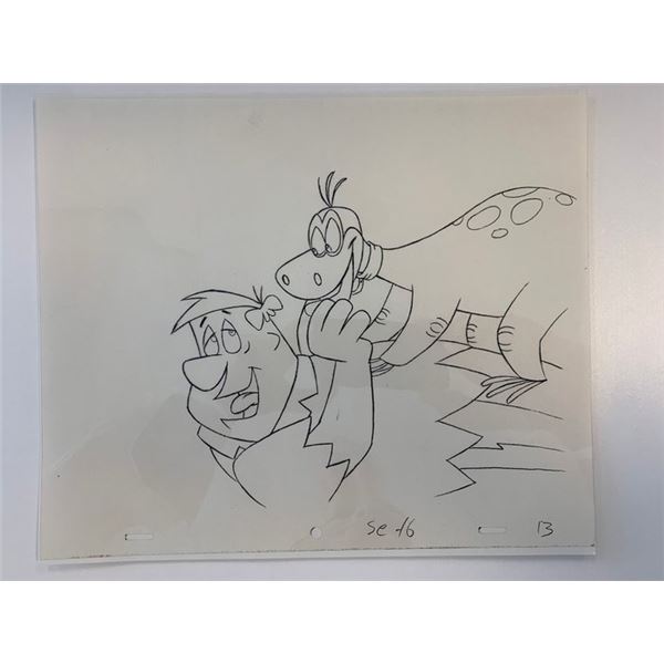 The Flintstones original hand drawn artwork for cartoon