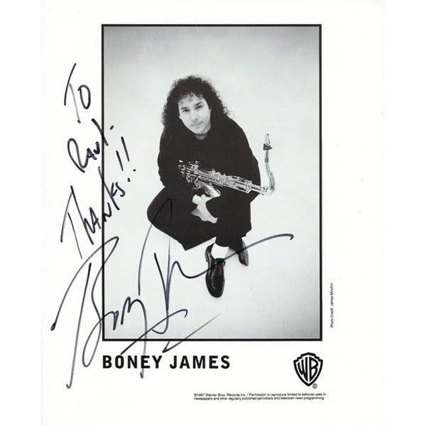 Saxophonist Boney James signed photo