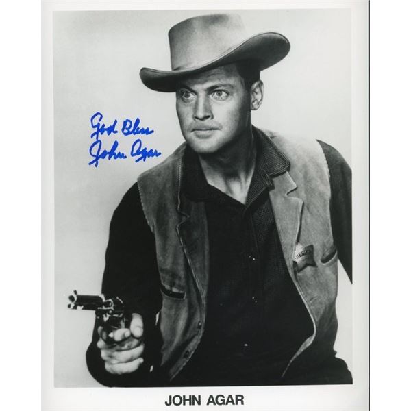 John Agar Fort Apache signed photo. GFA Authenticated