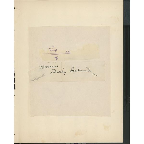 Cartoonist Billy Ireland signature cut
