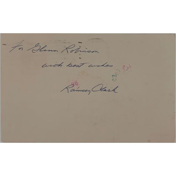 Attorney General Ramsey Clark original signature