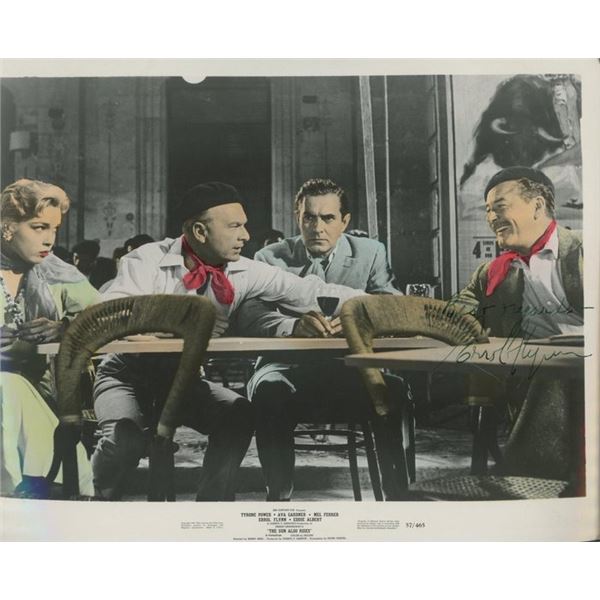 The Sun Also Rises Errol Flynn signed movie photo. GFA Authenticated
